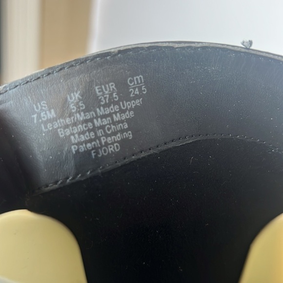 Anthropologie Naya Fjord Hidden Wedge Black Leather Knee-High Boots Size 7.5 - Picture 7 of 15